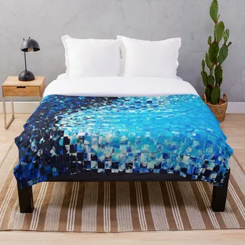 

Soft Blanket for Bed Sherpa Flannel Fleece Blanket Home Travel Sofa Soft Throw Blanket Blue Wave Art Pieces 7 Sharon Cummings