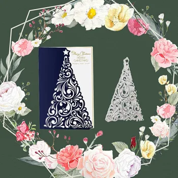 

Craft Metal Cutting Die Christmas Tree Tower Wave Hollow Decoration Scrapbooking Album Paper Card Craft Embossing Die Cuts