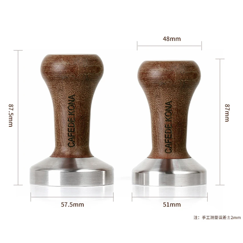 CAFEDE KONA press Italian coffee stainless steel press solid press hammer 51/57.5mm