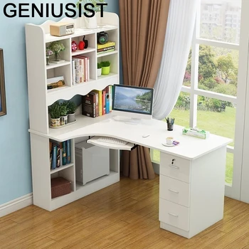 

Escrivaninha Computer Dobravel Bureau Meuble Scrivania Office Furniture Desk Mesa Bedside Laptop Stand Table With Bookshelf