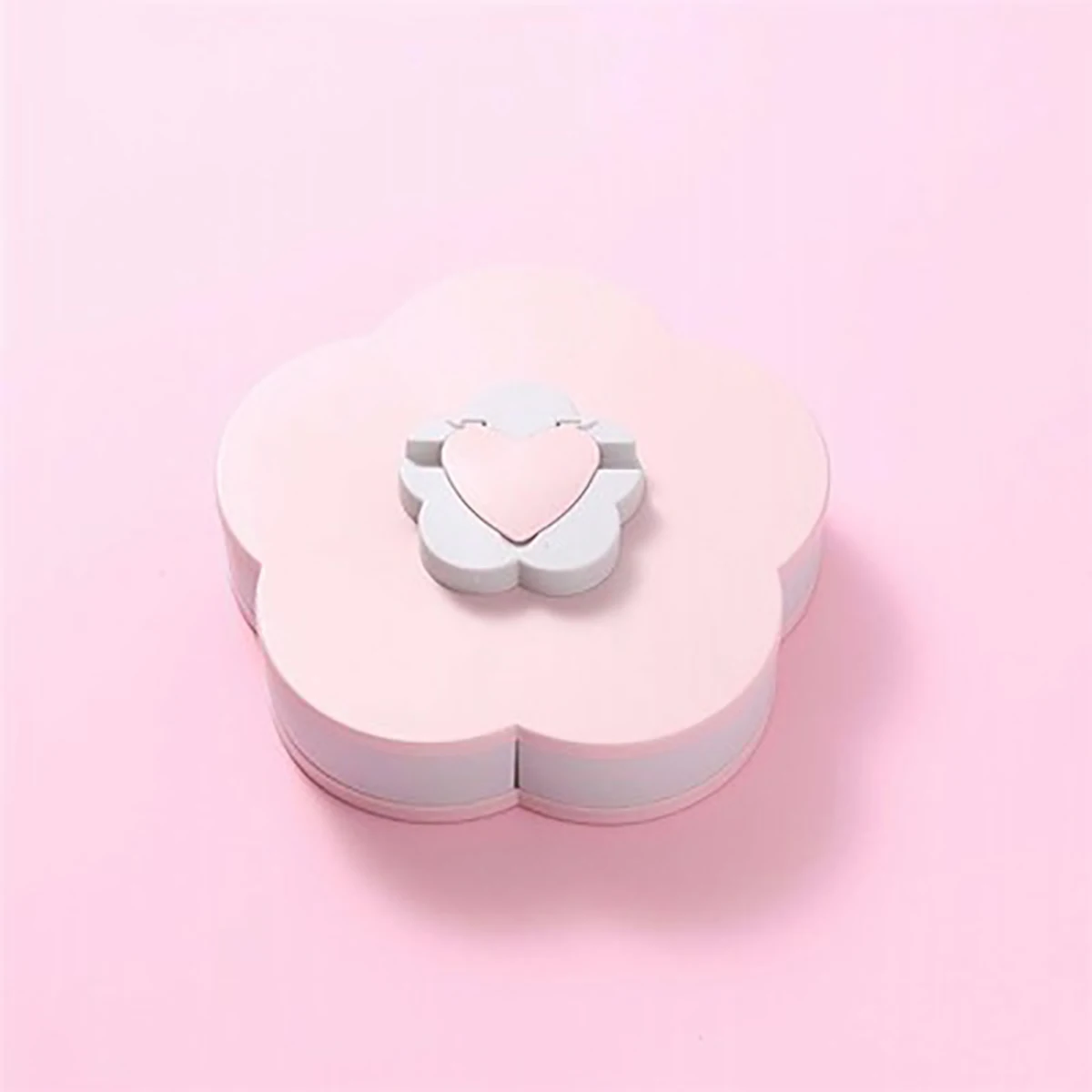 Pink Single Layer Лепестковая форма, вращающаяся коробка для закусок, поднос для конфет, коробка для хранения продуктов, свадебные конфетные тарелки, двухслойный сушеный органайзер для фруктов для хранения - Цвет: Pink Single Layer