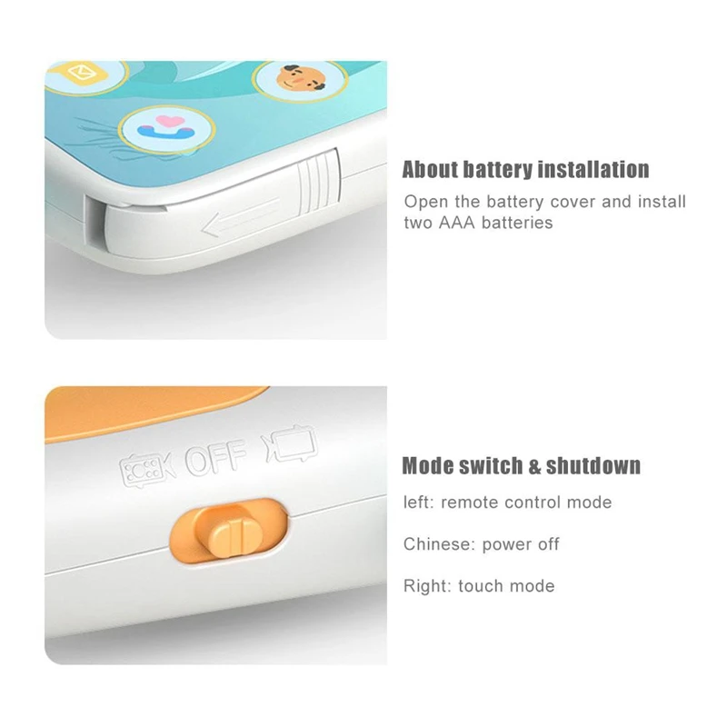 Tumama Baby Toy Mobile Phone Baby Multi-Function Remote Control Puzzle Early Education Music Contact Screen Smart Phone Toy