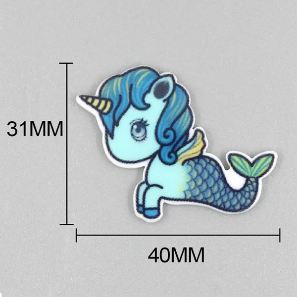 3 10 шт./лот смешанные кабошоны в форме лошади из смолы с рогом Kawaii Flatback изделия из смолы DIY чехол для телефона/декоративные шпильки для волос - Цвет: 3