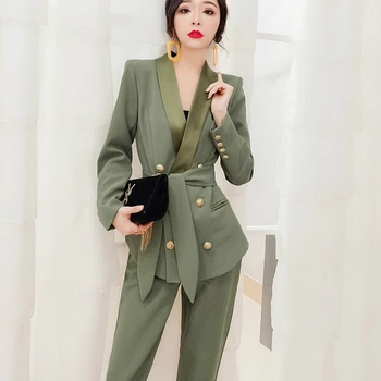

Pantsuit Women Two-Piece Women's Korean Version of The New Winter Work Temperament Suit Women's Business Set
