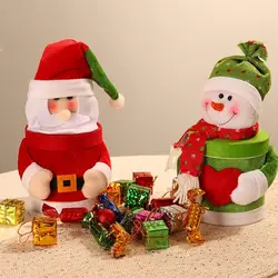 1 шт. Милая Рождественская ваза для конфет Снеговик Санта Клаус узор конфеты банка для детей подарок праздничные вечерние поставки