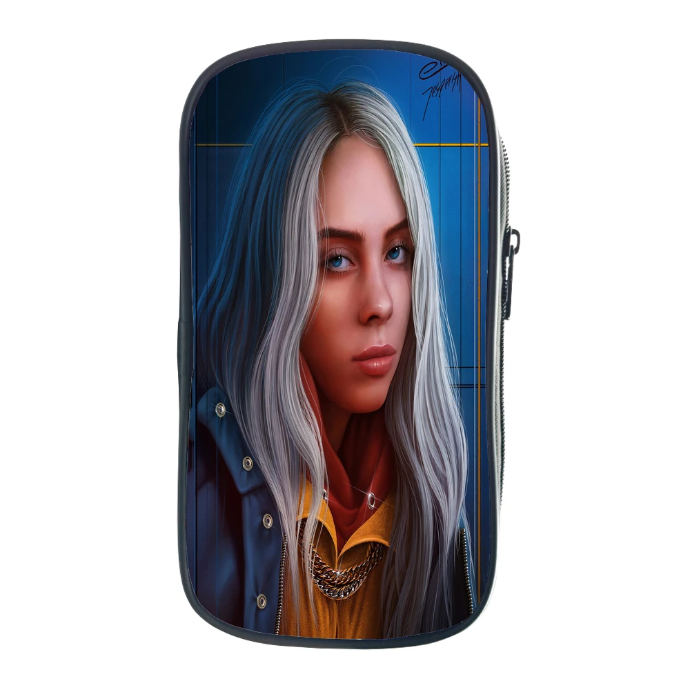 Новая популярная сумка для ручек Billie Eilish, классный чехол для карандашей для подростков, сумка для канцелярских принадлежностей с суперзвездами, Студенческая коробка для карандашей, детский держатель для карандашей, подарок - Цвет: 10
