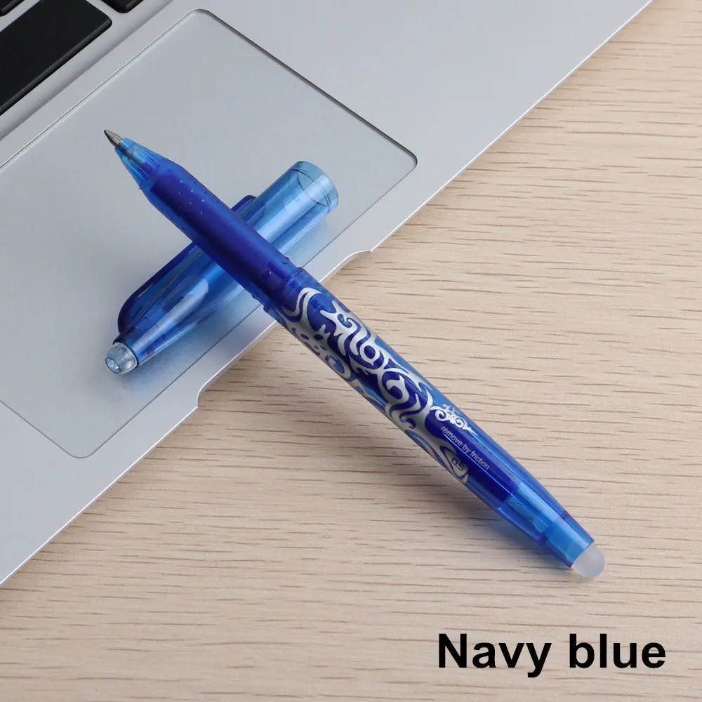 8PC Gel Pen Navyblue 8 шт набор стираемых ручек цветные 8 цветов гелевые ручки для школы, офиса, креативные инструменты для рисования, студенческие канцелярские принадлежности 0,5 мм - Цвет: 8PC Gel Pen Navyblue