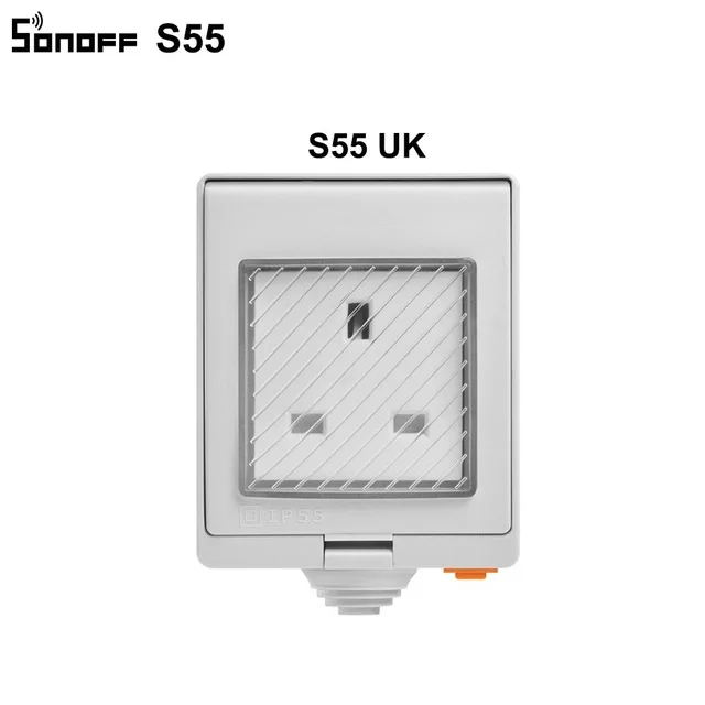 S55 UK Itead Sonoff S55 Водонепроницаемый Wifi умная розетка переключатель Великобритания/AU/US/FR/DE/ZA несколько версия Wifi розетка работает с Alexa Google Home - Комплект: S55 UK