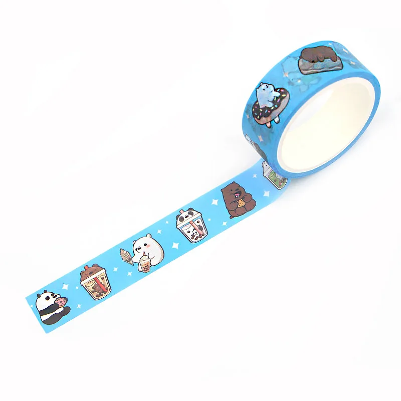 CA446 1,5 см x 5 м Мы Голые Медведи Kawaii васи лента японская бумага маскирующая Лента наклейки с лентами декор канцелярские ленты Скрапбукинг
