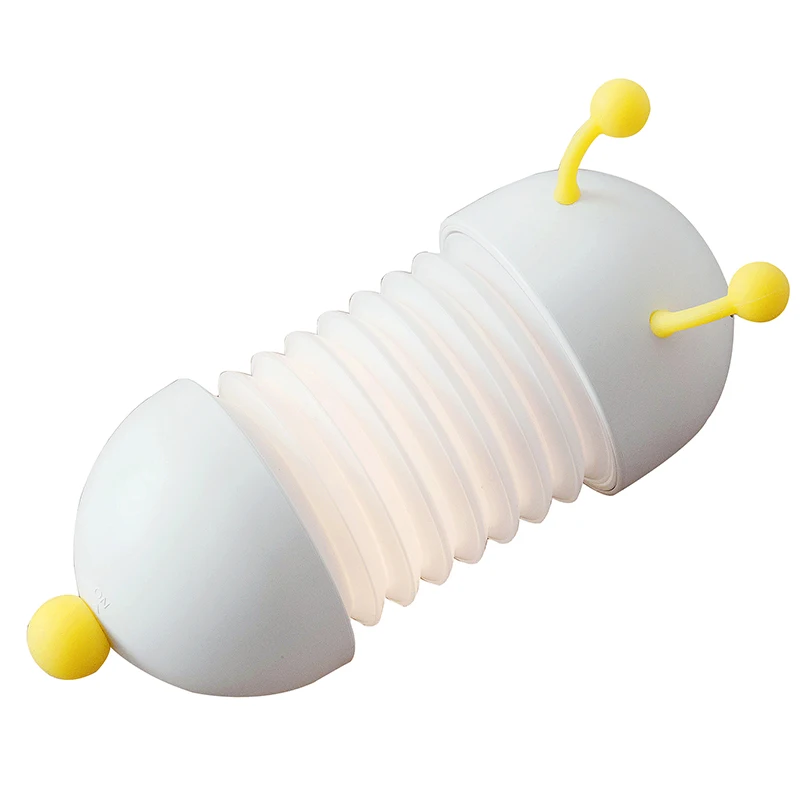Modern cute night light creative Caterpillar LED light for boy children bedroom bedside lamp art deco girl Toy light e27 gift