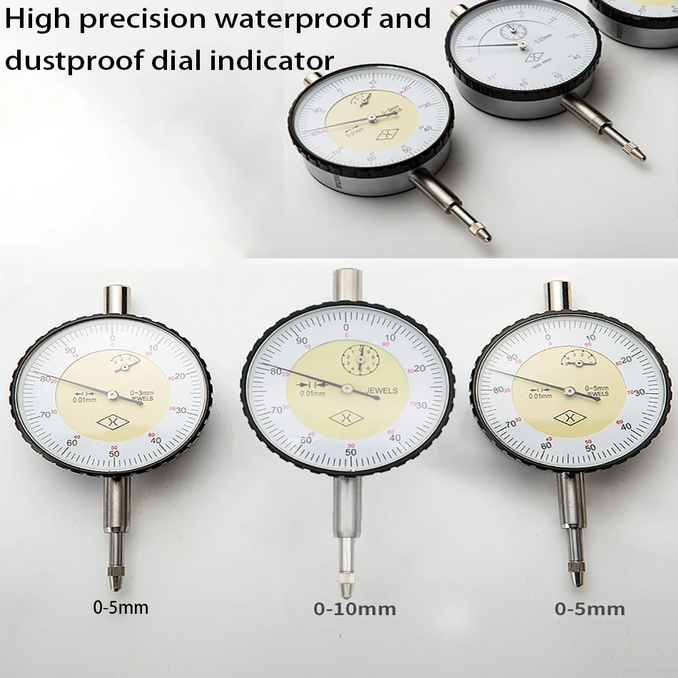 

0-5/0-10 dial indicator 0.01mm precision dial indicator CNC machining auxiliary measuring tool 7-star earthquake resistance