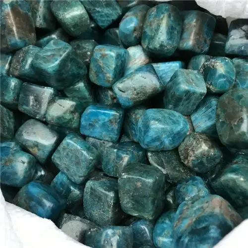 A Box of Rock Crystal Apatite Opal Stones Tumbled Stone Reiki Heal 2.5-3.5cm 