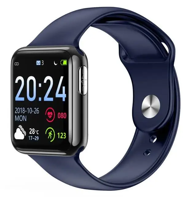 Dark Blue Смарт-часы V5 ECG+ PPG умная повязка для фитнеса монитор сердечного ритма часы кровяного давления водонепроницаемые умные часы - Цвет: Dark Blue