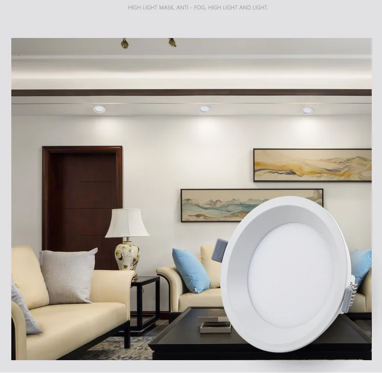 dimmable downlights Dimmable LED Panel Light  Ultra Thin LED Downlight AC220V 9W12W 15W 24W Ceiling Recessed Light For Indoor Bathroom Illuminate downlighter