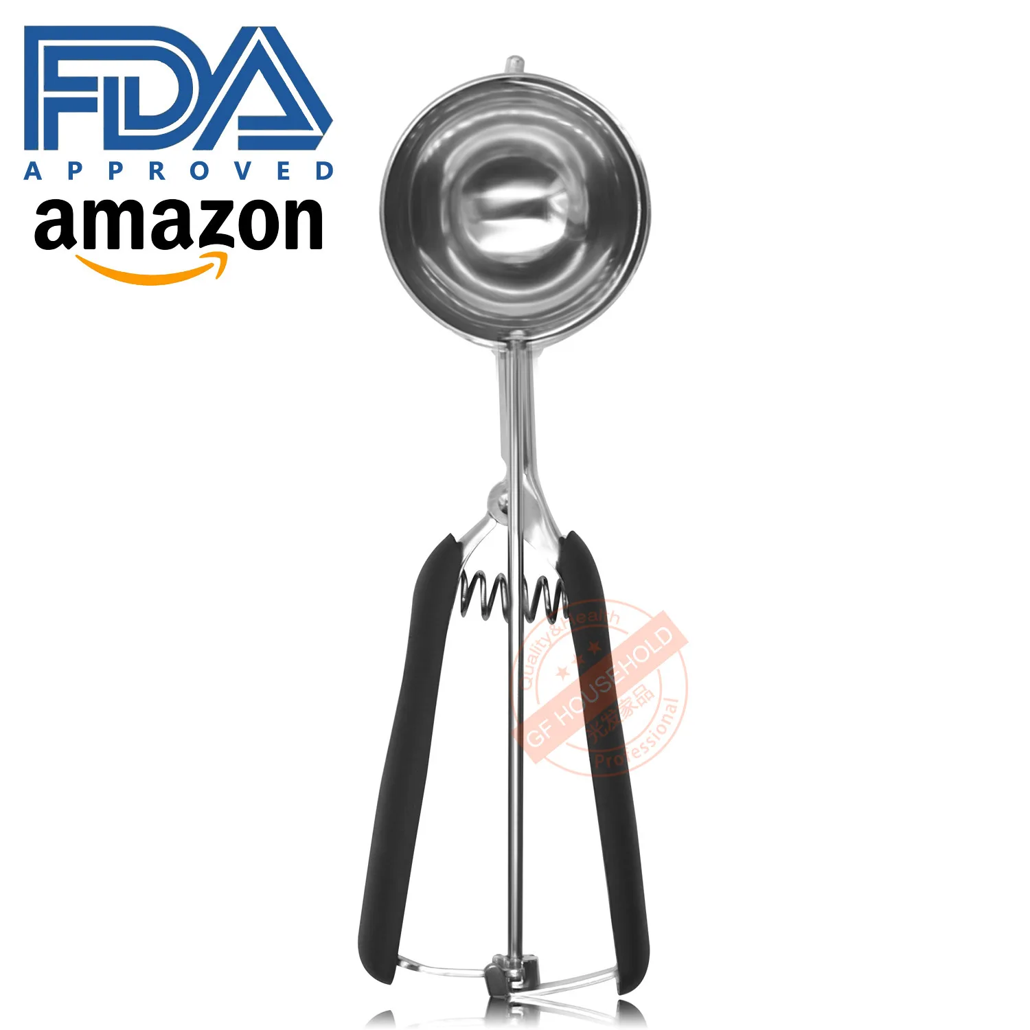 304 Stainless Steel Song Strange Spoon Cookie Scoop Ice Cream 5cm Diameter | Дом и сад