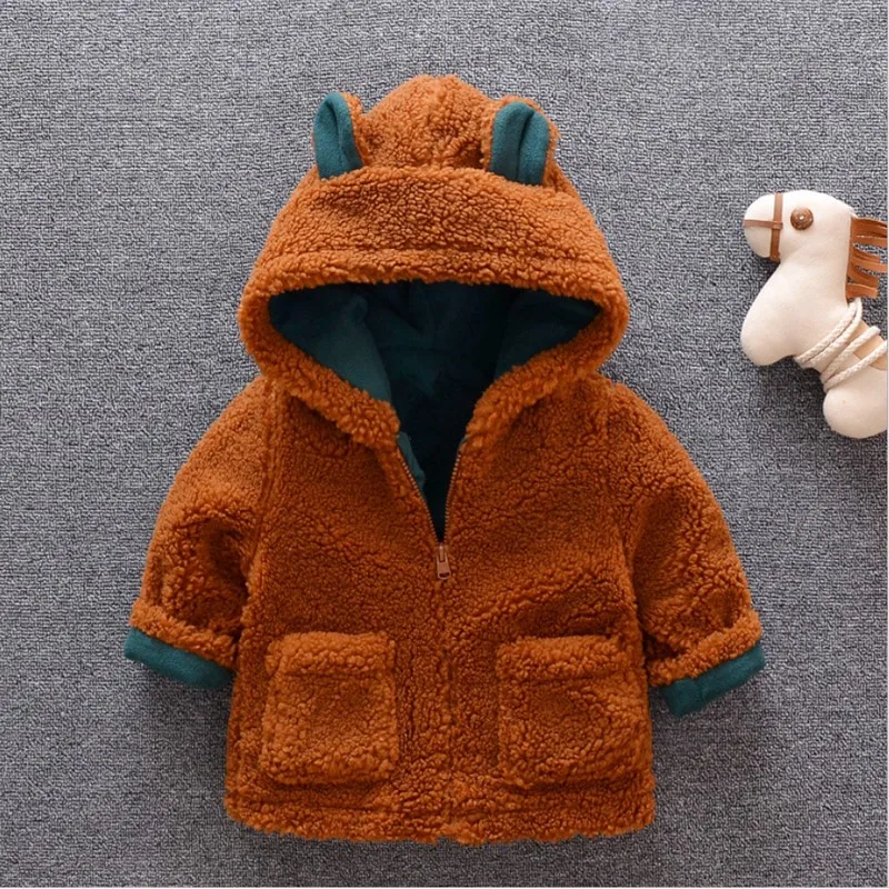 Зимнее бархатное Детское пальто для мальчиков теплая плотная куртка для маленьких мальчиков флисовая верхняя одежда для малышей