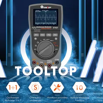 

Intelligent 2 in 1Digital 200MS/S Sampling Rate Handheld Digital Storage Oscilloscope Multimeter 6000Counts True RMS Multimeter
