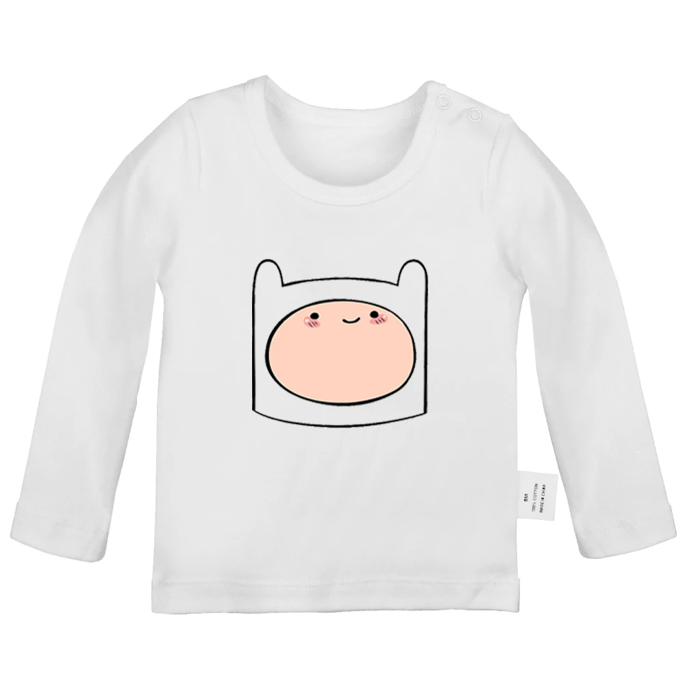 JcBabyYW025C Adventure Time With Finn And Jake/Дизайнерские футболки для новорожденных мальчиков и девочек; футболка с длинными рукавами и графическим принтом для малышей; хлопковые топы - Цвет: JcBabyYW025C