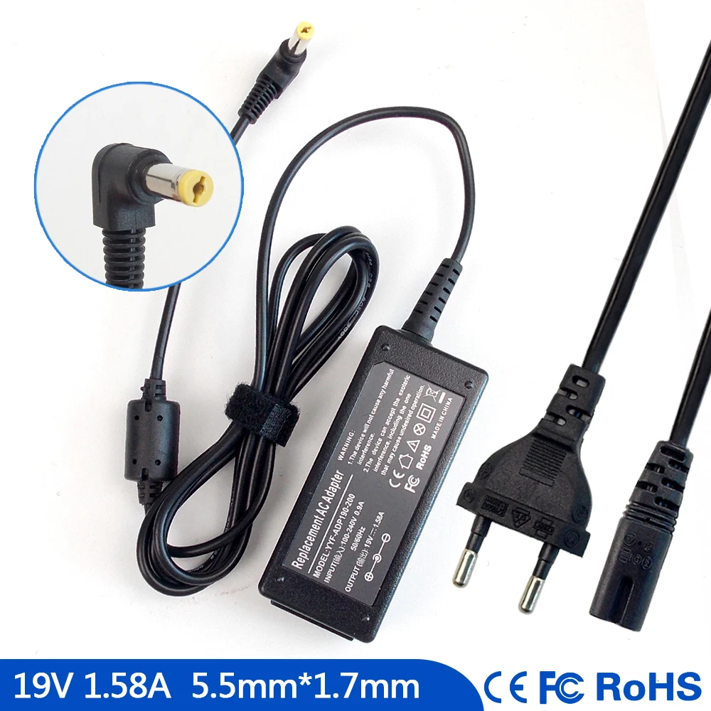 19V 1.58A Notebook Ac Adapter Charger for Acer Aspire One AOD250-1613 AOA150-1435 AOA110-1137 AOA150-1359 AOA150-1049 D250-1371 |