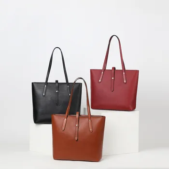 

2020 New Leather Handbag Korean Handbag Big Bag Fashion Casual Shoulder Bag Soft Leather Tote Bag