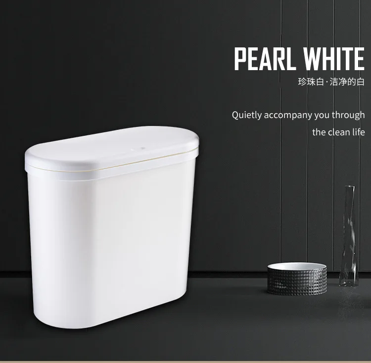 10L Press-type clamped toilet bucket Eco-friendly Waste Garbage Bin TrashCan Bathroom Waste Bin Toilet Dustbin Trash Basket