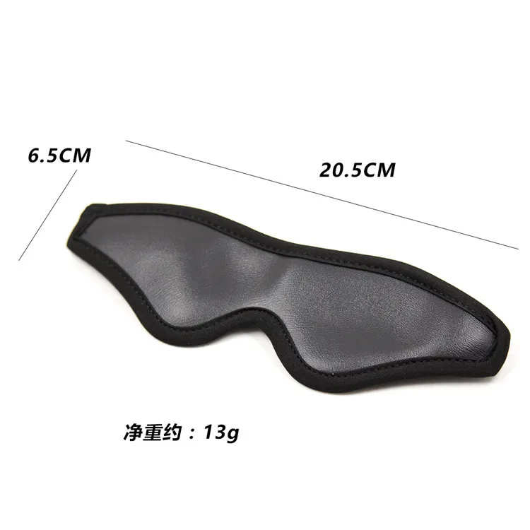Wholesale Black And White with Pattern Covered Edge Bound Leather Eye Patch Hot Selling Elastic Covered Edge Blindfolded Props S