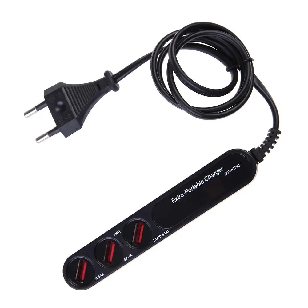 

3 USB Outlet Power Socket AC to DC Power Adapter 3 USB Ports Travel Wall Hub Power Socket Charger for Smartphones