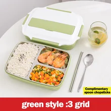 Пищевой контейнер коробка контейнер для обедов Microwavable пластиковый микроволновый многоразовая нержавеющая сталь DC120