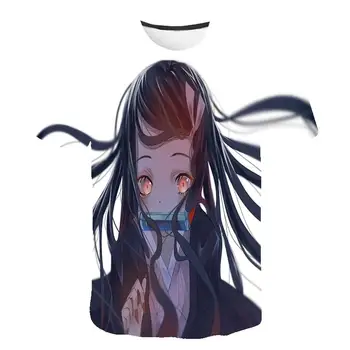 

Youth Summer New 3d Kimetsu No Yaiba Short Sleeve T -Shirt Children Ghost Knife Boys Casual Lovely Girls T -Shirt