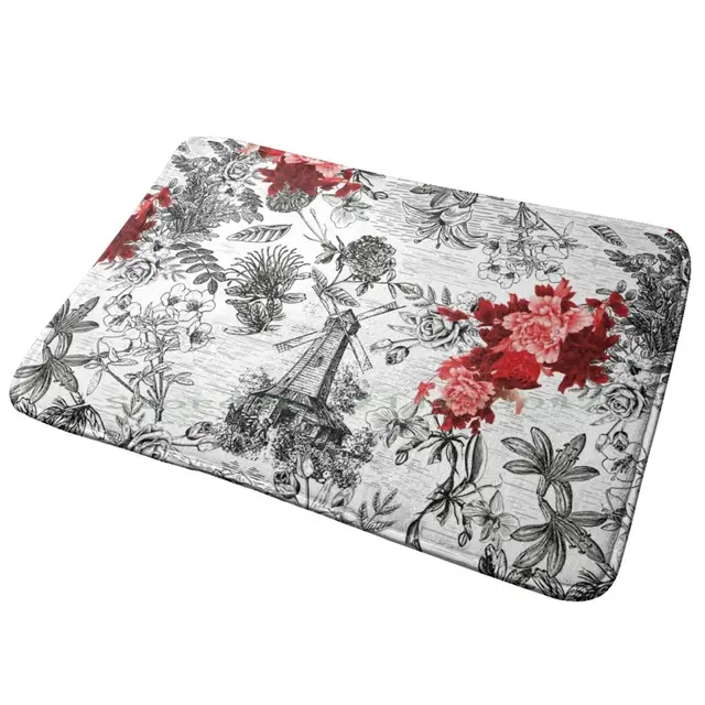 Toile De Jouy Floral Entrance Door Mat Bath Mat Rug Anime Girl Wearing Anime Girl Drawing Anime Girl Anime Girl Meme Anime Aliexpress