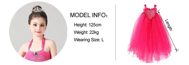 Glittery Hot Pink Tulle Girls Party Tutu Dress Princess Stunning Ball Gown Dress for Children Wedding Pageant Birthday Costume (2)