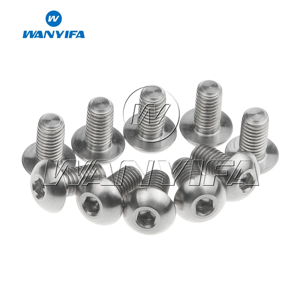 M5x10 Titanium Титановый "Wanyifa" Болт M5x8/10/12 мм Шестигранный Ключ чайник стойки винты для крепления на велосипеде - Цвет: M5x10 Titanium