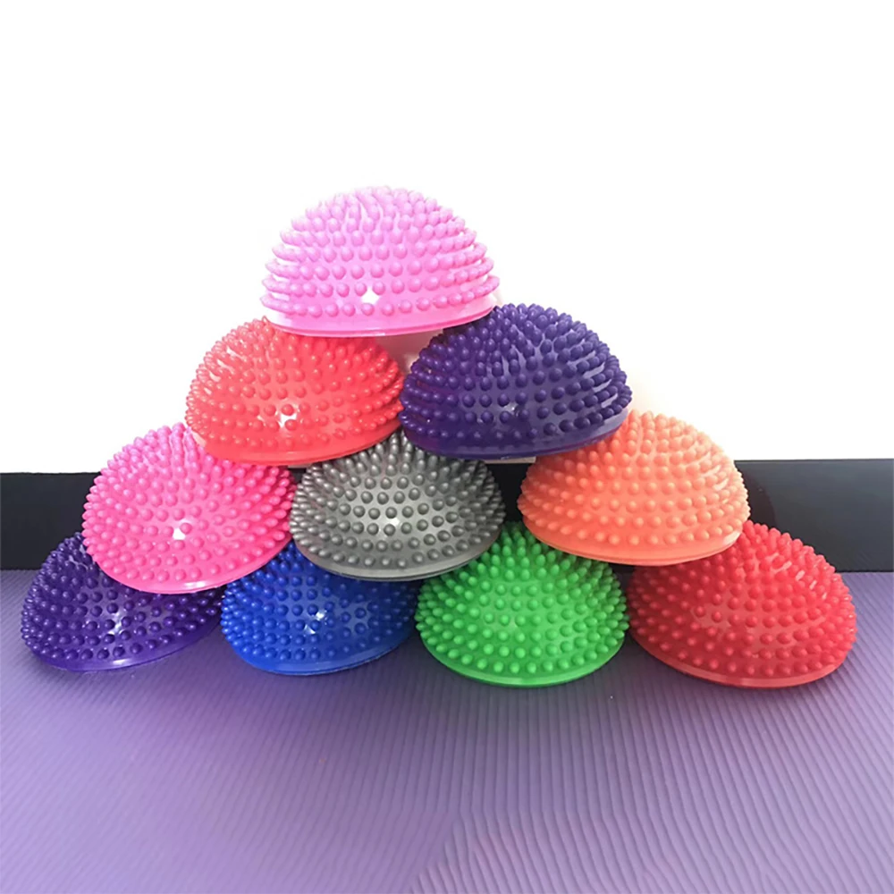 Inflatable Yoga Massage Balls PVC Half Sphere Fitball Women Children Trainer Balancing Ball Gym Health Sports Pilates Fitness massage ball agility training ball fitness ball