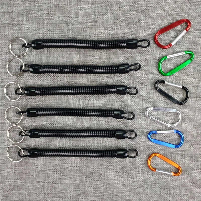 

Key chain Elastic Line Lanyards Boating Ropes Kayak Retention String Rope Camping Carabiner Secure Lock Fishing Accessories