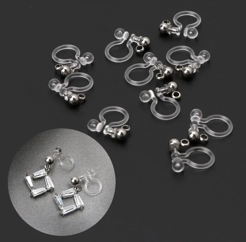 20Pcs Invisible Clip-on Earring Converters for Non Pierced Ears Jewelry  Findings Dropshipping - AliExpress