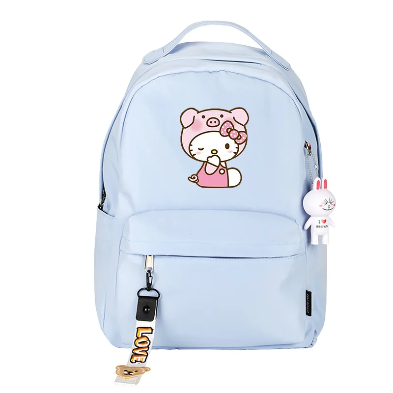 Аниме hello kitty, женский рюкзак, школьные сумки для девочек-подростков, милый розовый рюкзак, рюкзак на плечо для путешествий, сумка для ноутбука