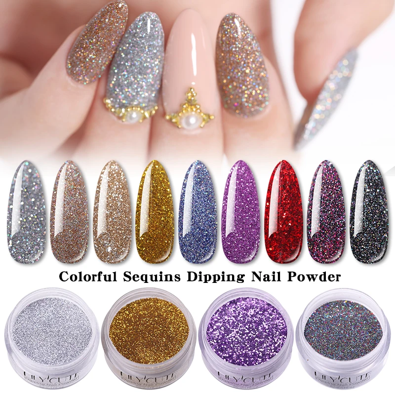 LILYCUTE 4 шт./компл. наборы блестящих порошков для ногтей градиентная пудра