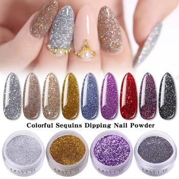 

LILYCUTE 5g Dipping Nail Glitter Powder Without Lamp Cure Dip System French Base Activator Liquid Nail Art Decoration Powder
