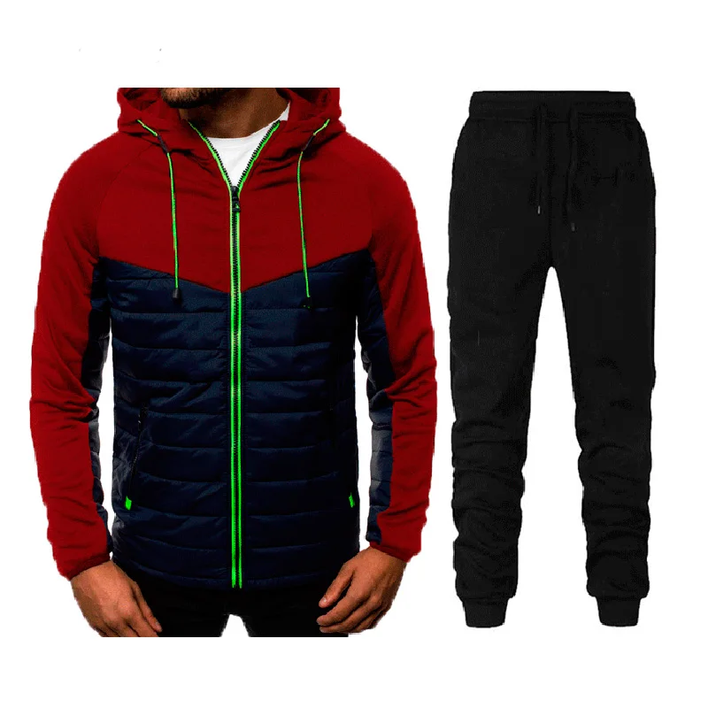 

Autumn Winter Hooded Sweatshirt+pants 2 Pieces Sets 2023 New Men Tracksuit Zipper Hoodies Sportwear Suit Casual Men Clothe MY238