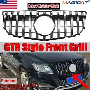 

MagicKit FRONT GRILLE SPORT CHRONE+BLACK For Mercedes Benz GLK X204 GLK350 2013-2015