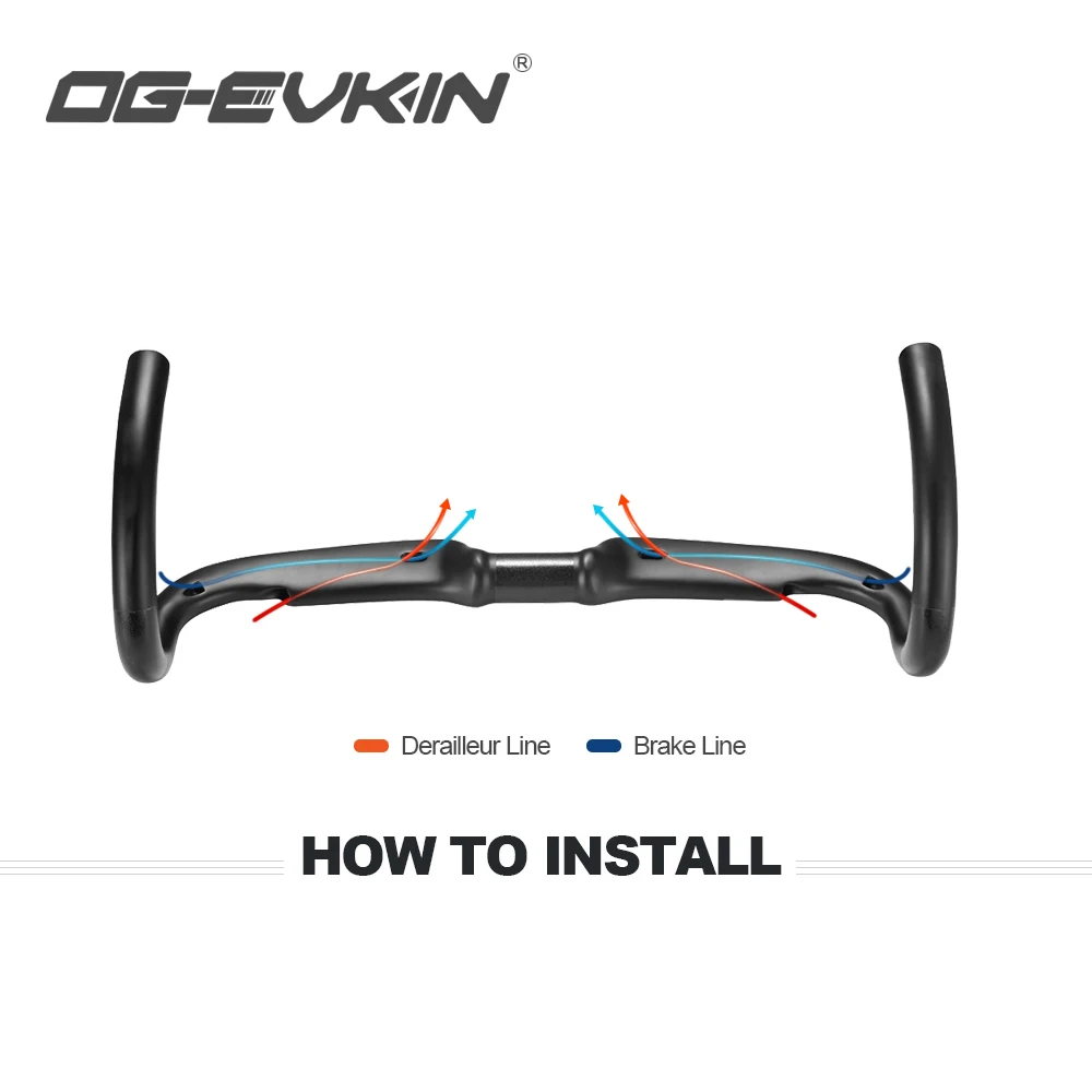 OG EVKIN HB002 Aero углеродный руль для велосипеда дорожный интегрированный UD matt Di2 Drop bar 40