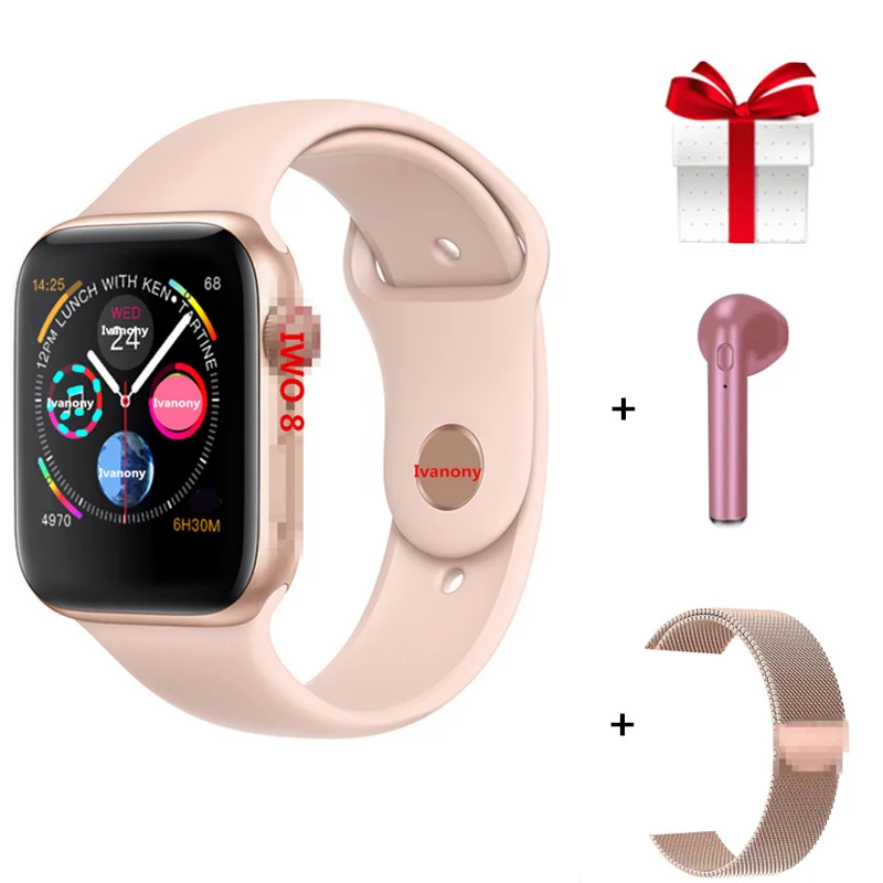  IWO 8+Strap+Earphone/Set Smartwatch Women Men Fitness Tracker Bluetooth Smart Wtach for IOS Android - 4000195742102