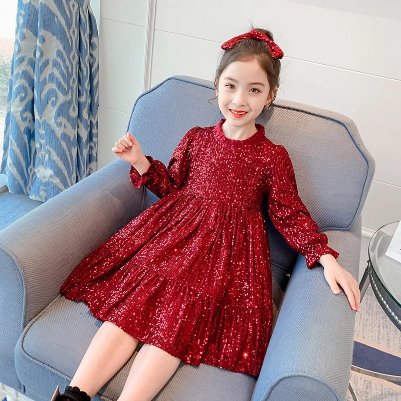 Vestido de cumpleaños con tutú niñas, ropa de para niñas de 4 a 14 años, Color rojo y Beige, Año Nuevo, 2022|Vestidos| - AliExpress
