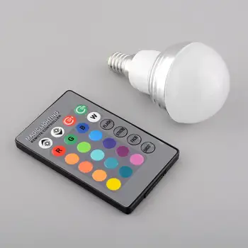 

E14 3W RGB 16 Color colors Change Magical Multi-Color Light Lamp house + Remote
