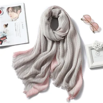 

New Scarf Women Twill Cotton Scarf for Lady 180X90cm Long Warm Fresh Style Muffler Fashion Wild Color Matching Shawl and Scarfs