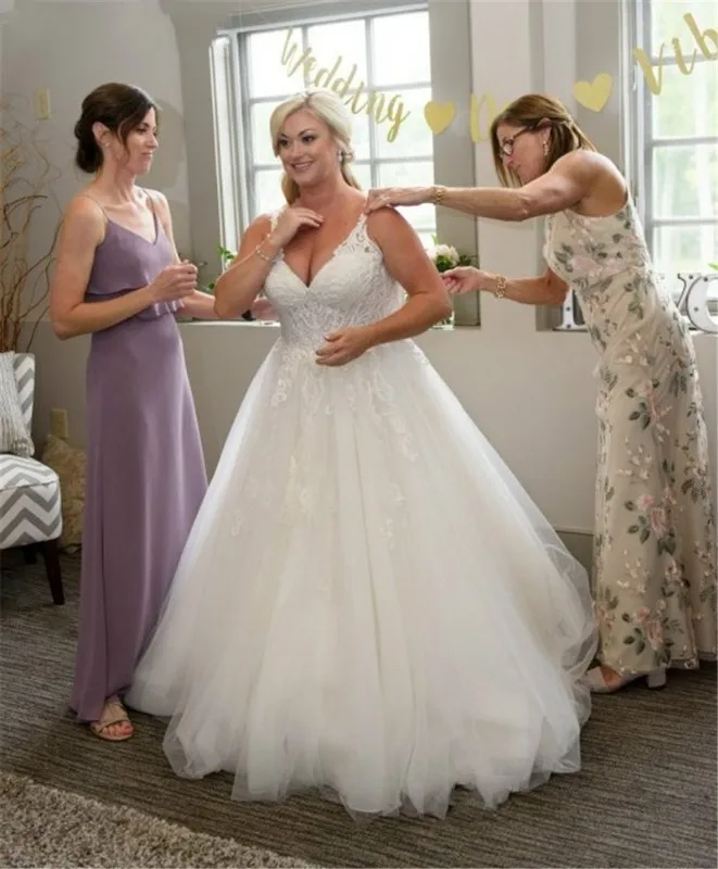 ANGELSBRIDEP-Sweetheart-Ball-Gown-Wedding-Dresses-Vestido-De-Noiva-Fshion-Strap-Applique-Tulle-Formal-Bride-Dress_conew1