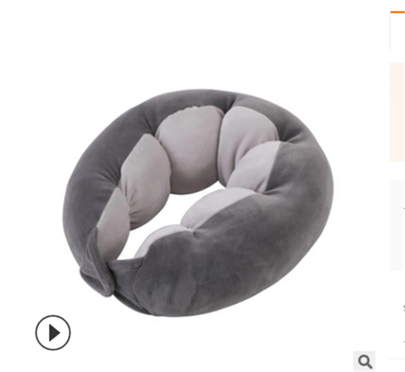 Memory Foam U-shaped Travel Pillow Neck Support Head Rest Airplane Soft Cushion - Цвет: Gray