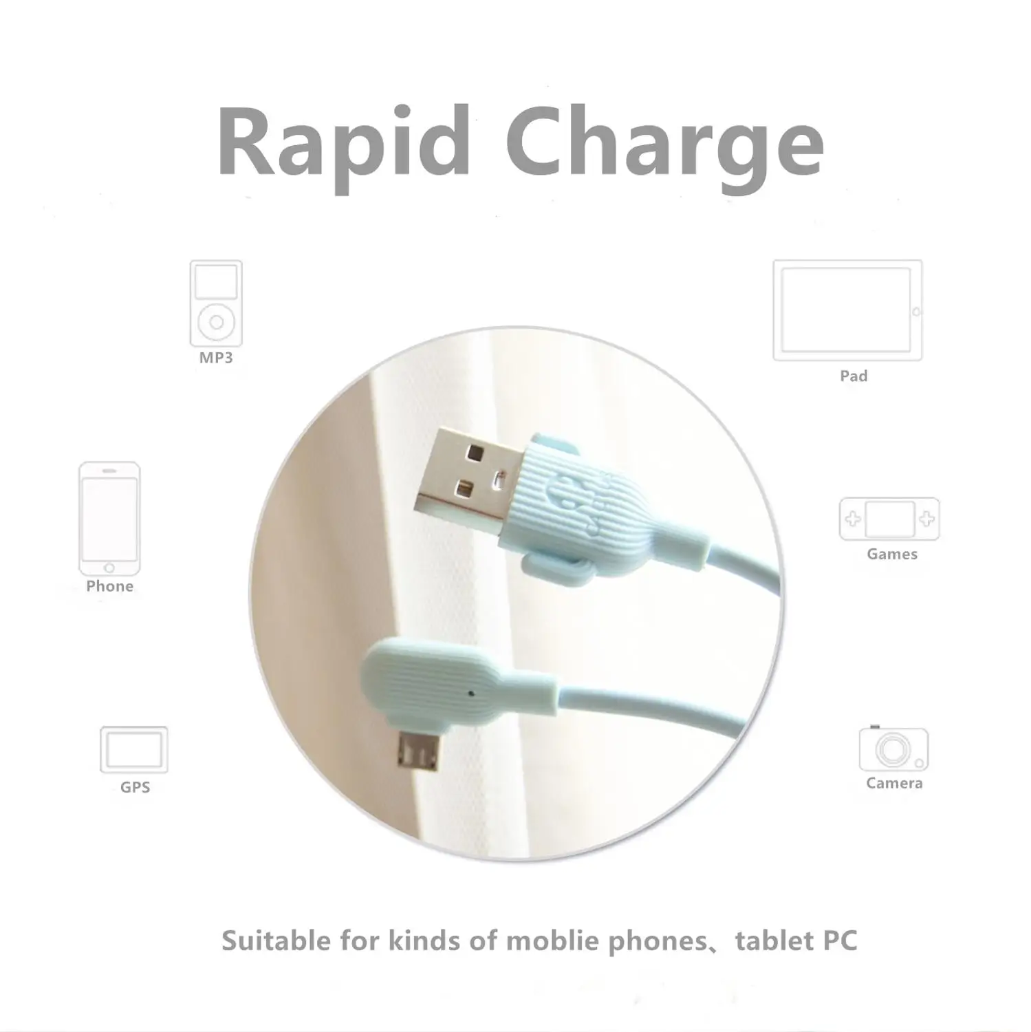 1 м микро usb кабель для зарядки типа C быстрое зарядное устройство мобильного