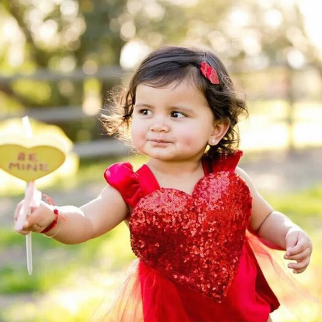 Платье с блестками для девочек платье на 1 й день рождения маленьких оборками