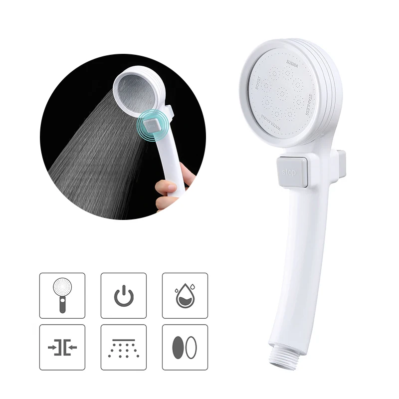 Useful ABS Water Saving Rainfall Shower Head Pressure Bathroom Kit Sprayer Shower Home Garden Supplies